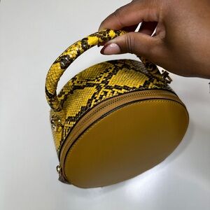 Snake print hand bag
